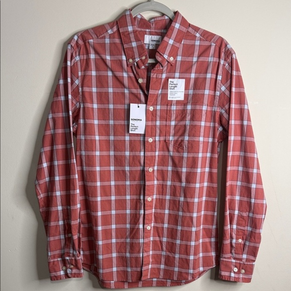 Sonoma Goods For Life men's checked stretch shirt